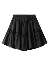 High Waist White Irregular Skirt