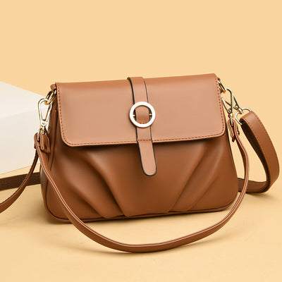 Soft Leather Shoulder Fold Slung Small Bag