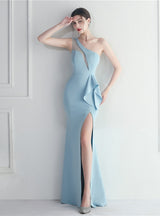 Sexy One Shoulder Split Prom Dress