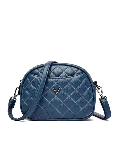 Rhombic Small Round Bag Shoulder Crossbody Bag