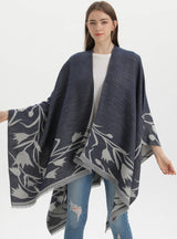 Retro Double-sided Split Shawl Fringed Cloak