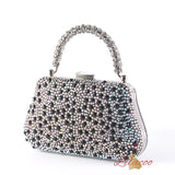 Diamond-encrusted Shoulder Slung Clutch Handbag
