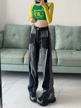 Contrast Straight Pant Jeans