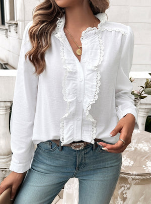 Long Sleeve Contrast Striped Shirt