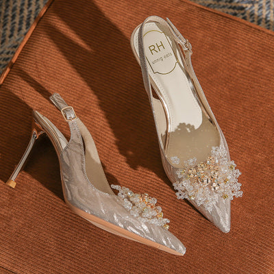 Pointed High Heels Women's Stiletto Wedding Shoes