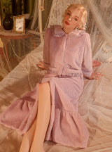 Flannel Sweet Doll Collar Elastic Cuff Cloth