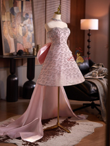 Pink Tulle Sequins Beading Homecoming Dress