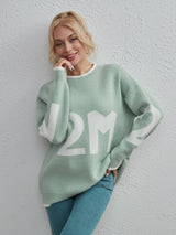 Women Loose Letter Warm Sweater