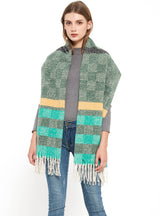 Fringe Stripes Increase Warm Scarf