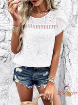 Casual Jacquard Short-sleeved Shirt