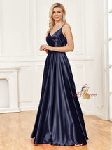 Sexy Suspender Satin Backless Dress