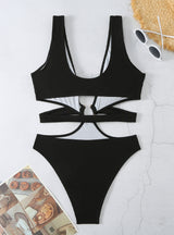 Sexy Solid Color Slim One-piece Bikini