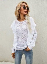 Wooden Ear Hollow Knitwear Sweater