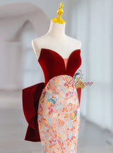 Mermaid Velvet Sequins Prom Dress