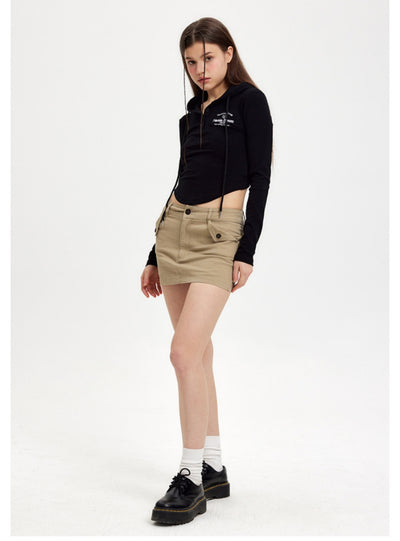 Hooded Sexy Backless Long Sleeve T-shirt