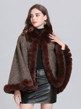 Wool Knitted Cardigan Shawl Cloak