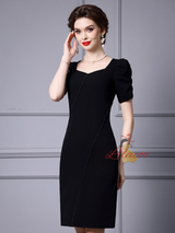 Black Short Beading Mother Of The Bride Dress