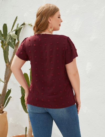 Loose Casual V-neck Short Sleeve T-shirt