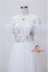 White Sling Gauze Slim Dress
