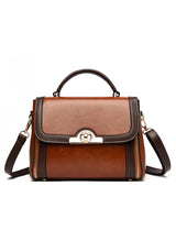 Large-capacity Wax Leather Portable Messenger Bag