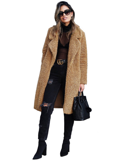 Long-sleeved Lapel Coat