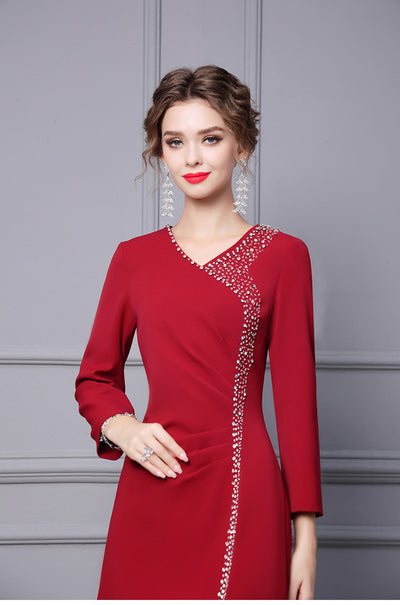 Long Sleeve Mother Of The Bride Dress