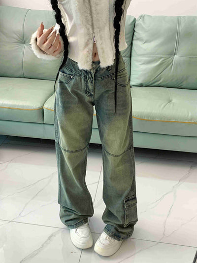 Leisure Horn Retro Pocket Jeans