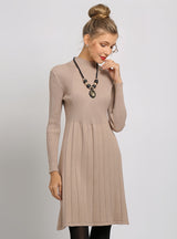 Solid Color Slim Thick Sweater Dress