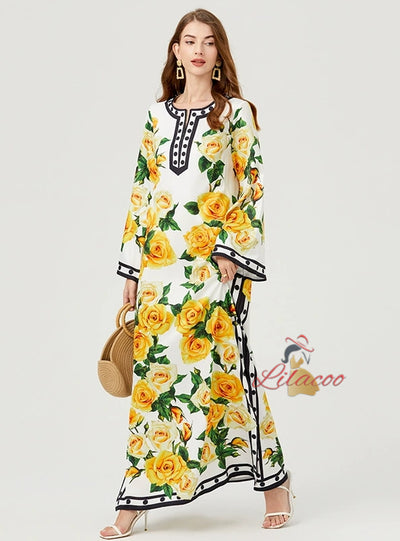 Long Sleeve Bohemian Holiday Dress