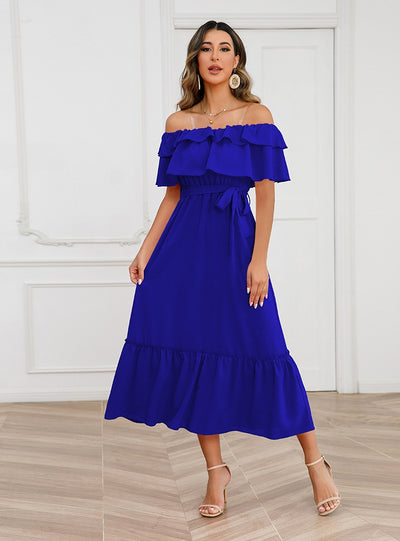 Sexy Maix Off the Shoulder Long Dress