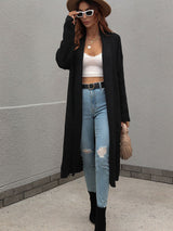 Round Neck Knit Cardigan Loose Solid Color Sweater