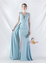 Mermaid Split Beading Prom Dress