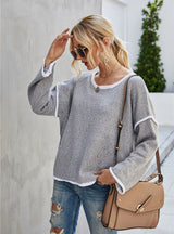 Round Neck Fringed Sweater