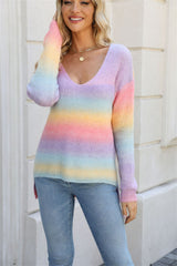 Tie-dyed Pullover Irregular Gradient Sweater