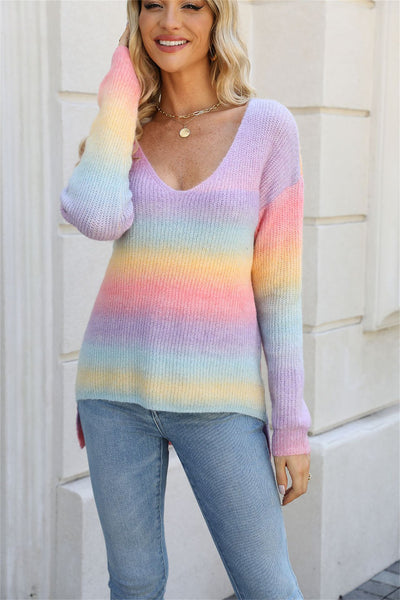Tie-dyed Pullover Irregular Gradient Sweater
