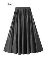 Pleated High Waist Slim Skirt