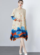 Loose and Slim Printed Dress