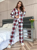Winter Plaid Long Sleeve Pajama Suit