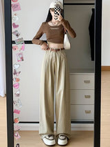 High-waist Loose Wide-leg Jeans