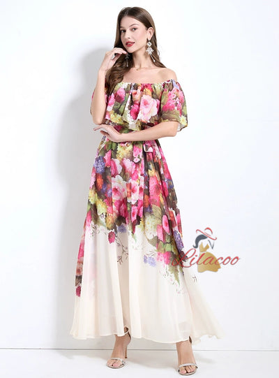 Women Printed Seaside Holiday Dress