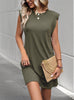 Women Scoop Neck Sleeveless Dress