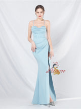 Mermaid Spaghetti Straps Beading Prom Dress