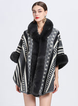 Jacquard Cardigan Shawl Cloak