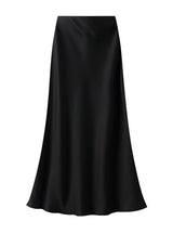Acetic Satin Long Slim Skinny Skirt