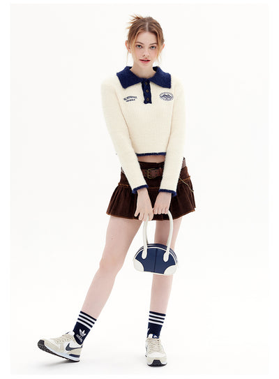 Long Sleeve Lapel Sweater