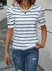 Summer Striped Pullover T-shirt