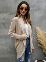 Long Large Lapels Sweater Coat