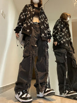 Black Straight High-waisted Jeans