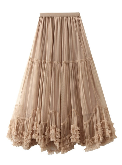 Big Swing Gauze Fungus Lace Skirt
