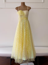 Long Gauze Tube Top Suspender Dress